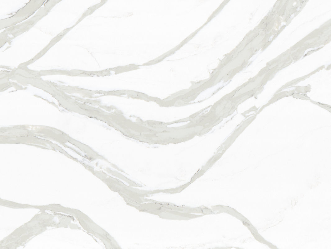 OLK7528 Επιφάνειες από χαλαζία, αγαπημένες των εργολάβων και χονδρεμπόρων, σε στυλ φυσικής πέτρας Big Wave