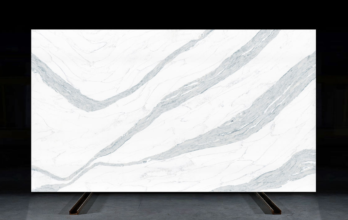 OLK7526 Ισχυρό Κύμα Φυσικής Όψης Πέτρας Επιφάνειες Κουάρτζ για Εργολάβους και Χονδρεμπόρους