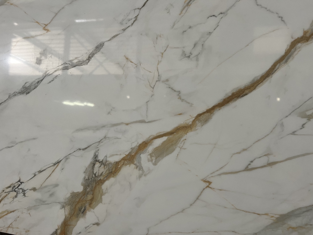 OLC510T Calacatta Χρυσή εκτυπωμένη πέτρα Προτιμώμενη τεχνολογία εκτύπωσης μελανιού HD από εργολάβους και χονδρέμπορους