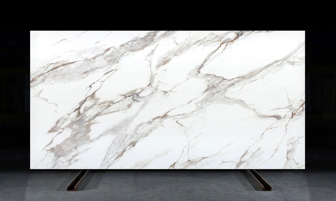 OLK1003G Calacatta Gold Νέα Συλλογή Vain To Full Body Τυπωμένο Πλακάκι Χαλαζία Τεχνολογία Εκτύπωσης Inkjet HD